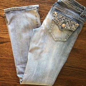 Paisley sky embellished jeans